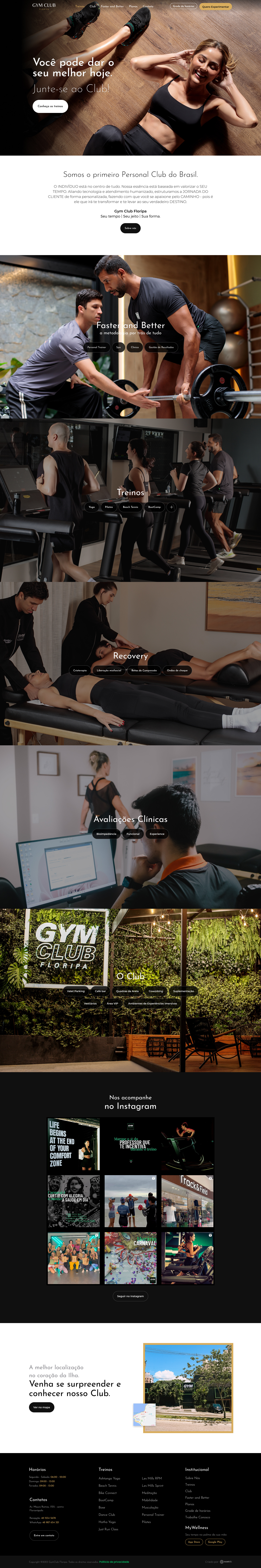 GYM CLUB Floripa code ui ux web design website wordpress