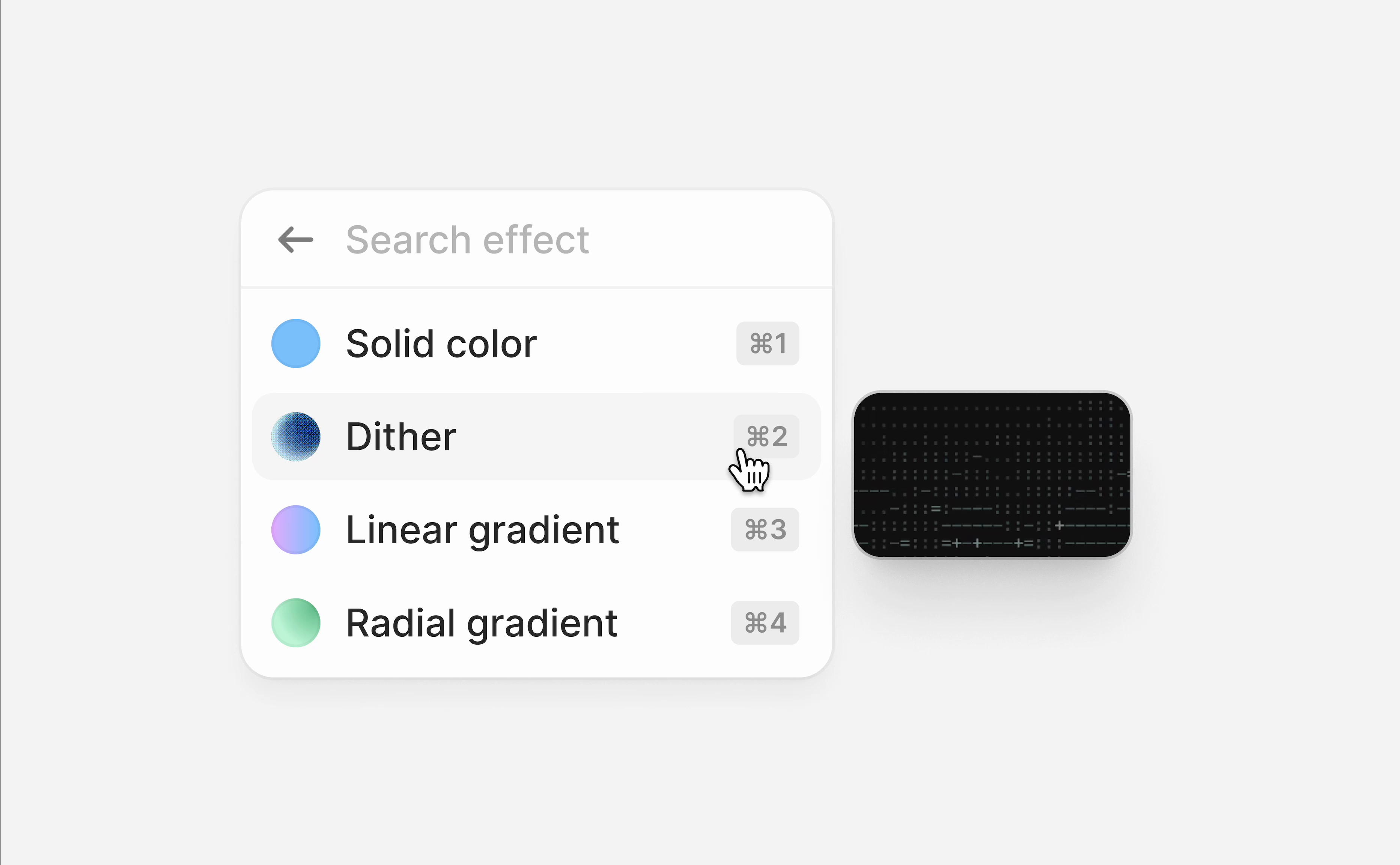 Example of effect popover