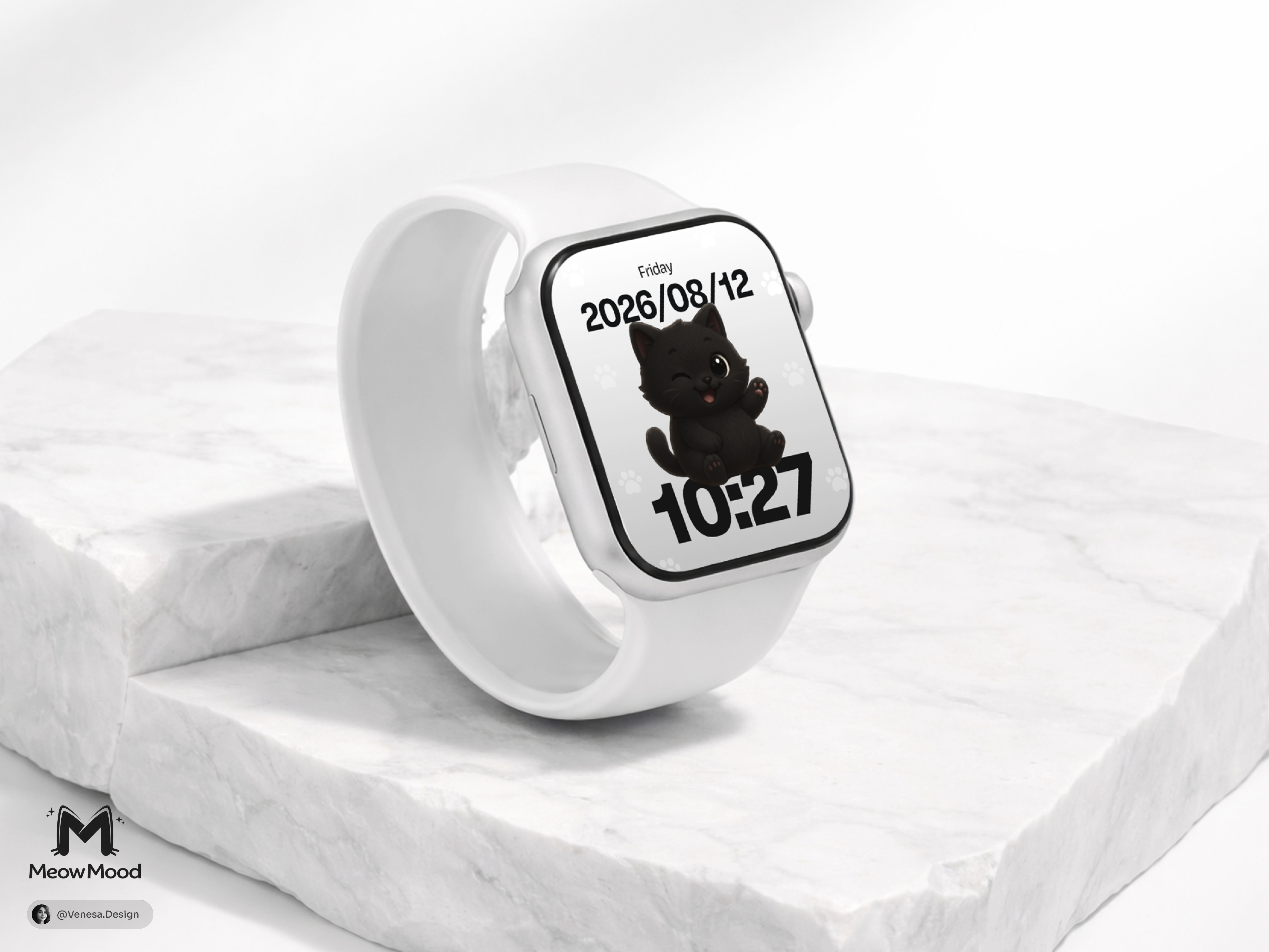 MeowMood — Rethinking Emotional Design in Wearables 3d animation applewacth behavioraldesign brandidentity branding digitalwellness graphic design healthtech logo motion graphics productdesign ui uxstrategy wearabletechnology