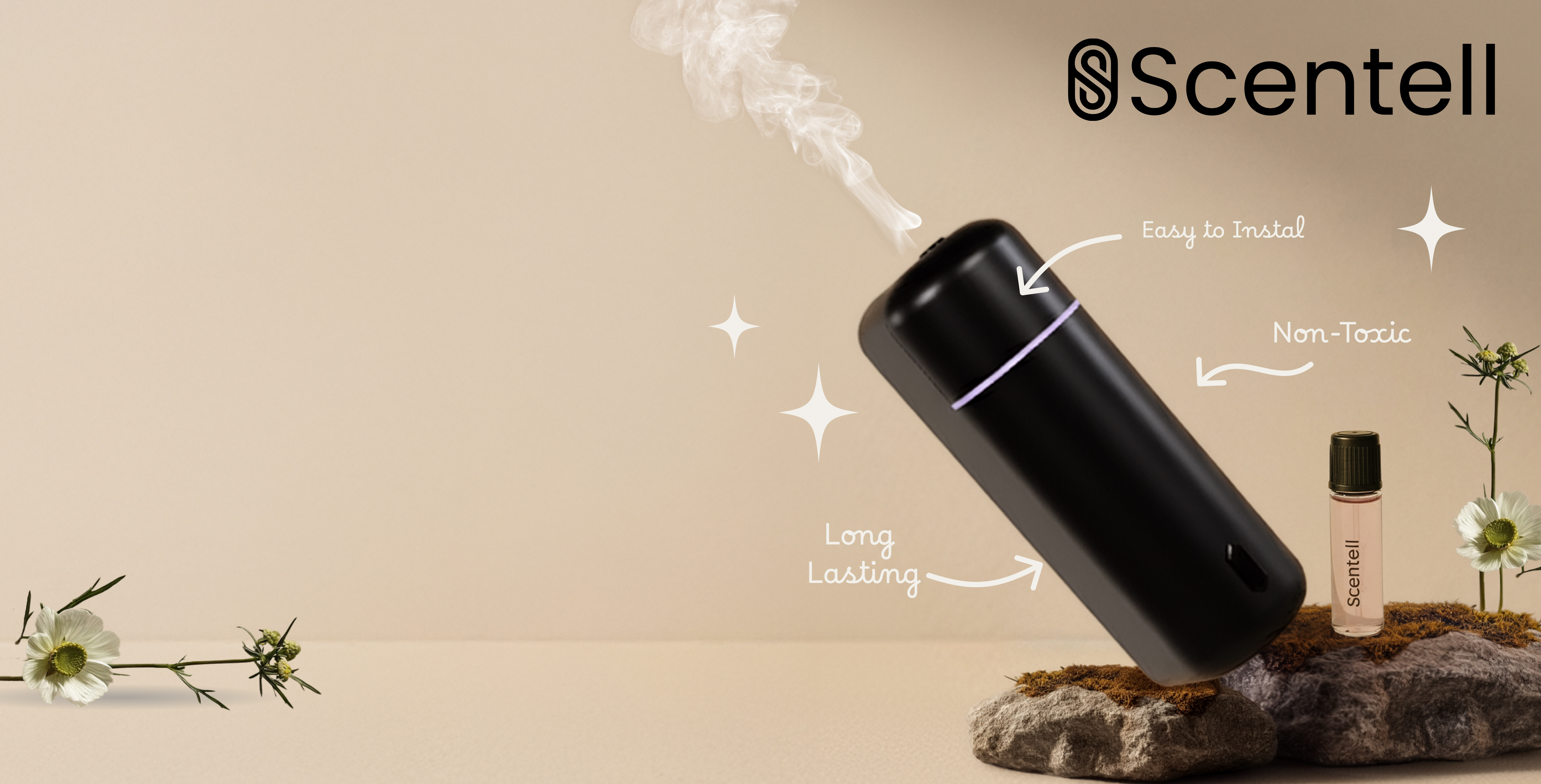 Air Freshener Landing Page branding design fragrance graphic design landing page minimal product ui web design