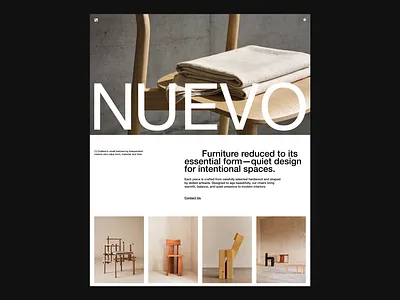 NUEVO - Web Design Concept branding design editorial graphic design layout minimal minimalist ui uiux ux web web design website