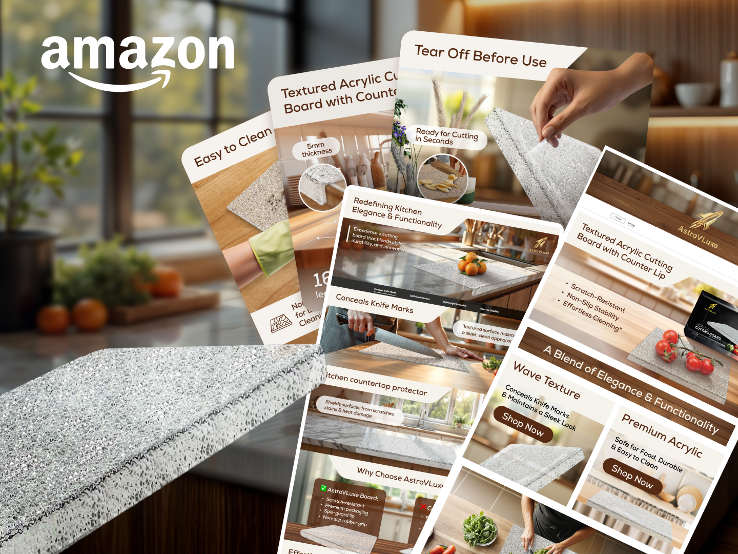 Amazon Design for Kitchenware Brand amazon a content amazon listing design amazon store design branding for cooking products cooking gear branding e commerce branding eco friendly kitchen products functional product design high end kitchenware kitchen countertop design kitchen design kitchen product photography kitchenware branding lifestyle product photography premium product design product banner design product features design product mockups product photography visual content for e commerce