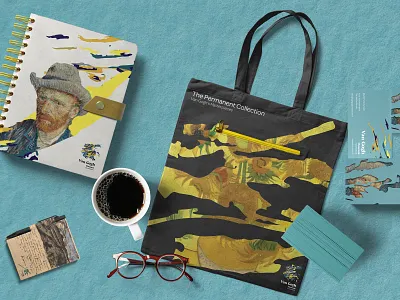 Van Gogh Museum Rebranding – Concept Project branding canvas bag corporate design download identity logo mockup mockups notebook premium psd stationery template typography