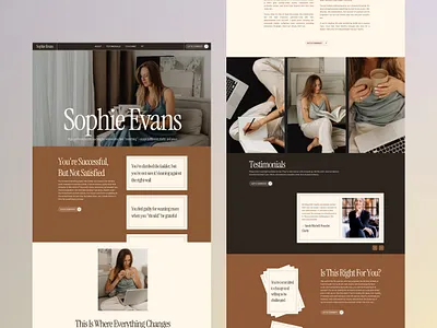 High-Converting Life Coach Website Design Built in Framer branding coaching website daily 100 challenge daily ui dailyuichallenge design figma to framer framer framer template landing page design life coach website personal brand ui ui design ux design web design web design inspiration website design