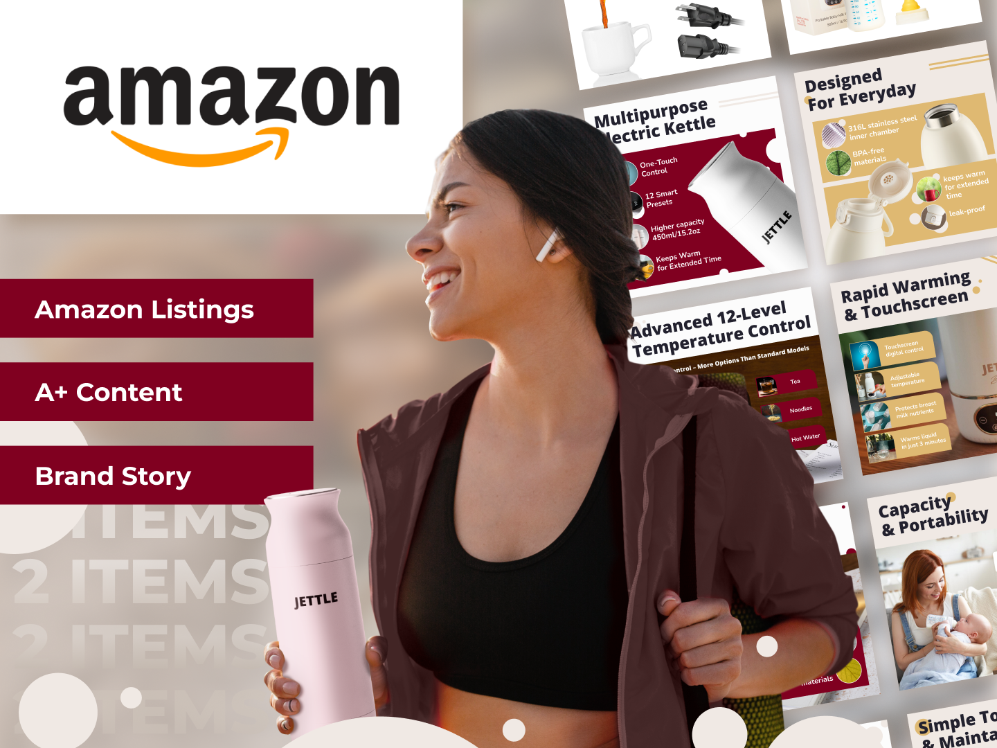 Amazon Design, Listings & Brand Story for Portable Bottle Warmer amazonbranding amazondesign apluscontent babyessentials babyproductbranding brandidentity brandstory consumerelectronics ecommercedesign highqualitydesign lifestyledesign parentingproducts portablebottlewarmer portablewarmer productbanners productlisting productphotography productvisuals professionalbranding travelessentials