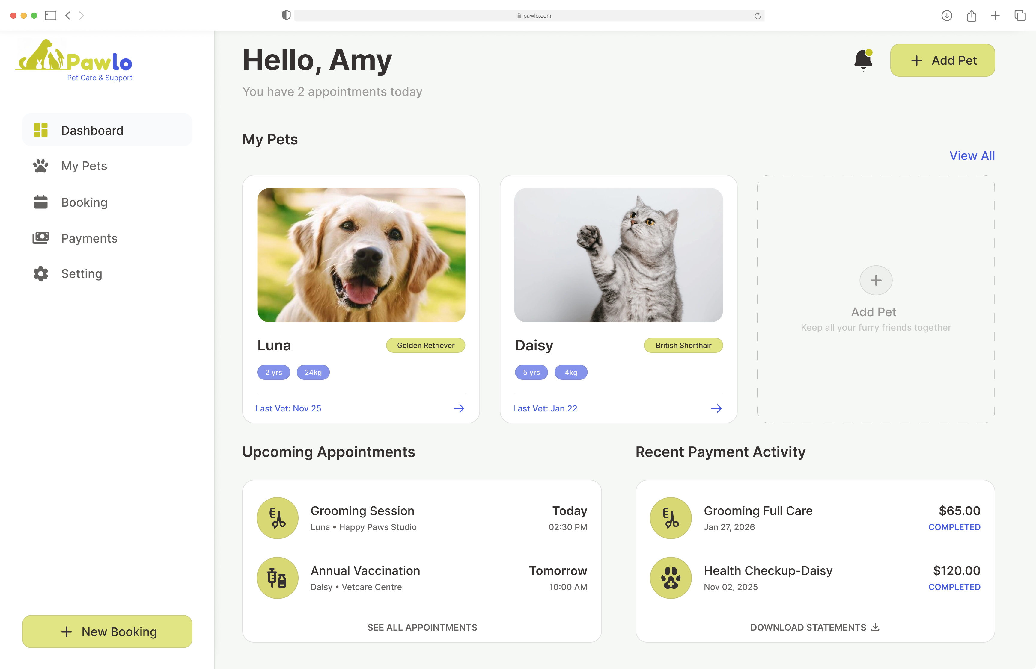 Pawlo - Pet Care & Support casestudy dashboard product design saas uidesign uxdesign uxui webdesign