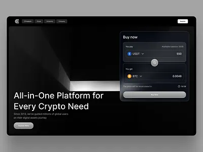 Crypto Landing Page bitcoin crypto cryptocurrency exchange finance financial fintech investment landing page landingpage trading uiux web design