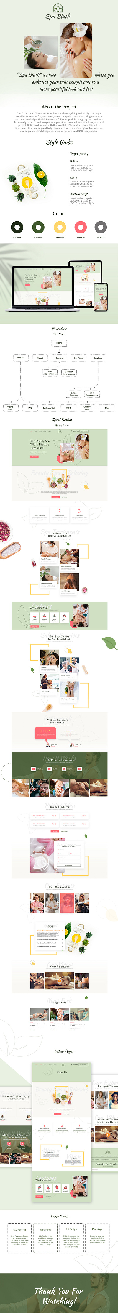 Spa Blush website design beauty branding clean design design idea elementor graphic design logo massag meditation nature relax spa ui uiux ux website website design wordpress