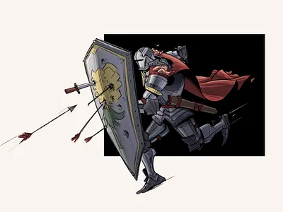 Swordless Knight cartoon cartoon illustration cartooning character character art character design design dnd dtiys illustration knight lashy lashy lp medieval procreate
