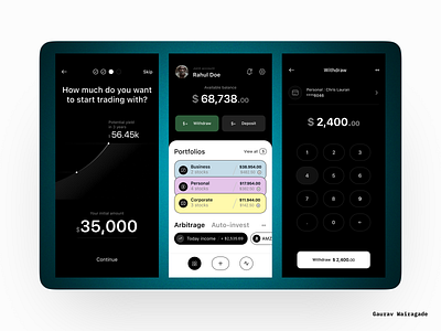 stocks trading app: mobile app android app crypto design figma ios mobile stock ui uiux