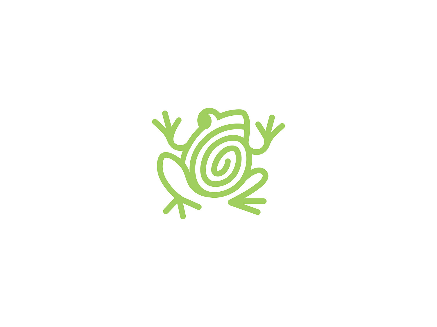 Spiral target frog logo for sale