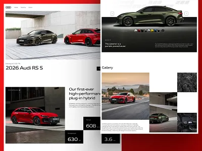 Audi RS 5 Concept Landing Page audi car design graphic design landing page vehicle web design website