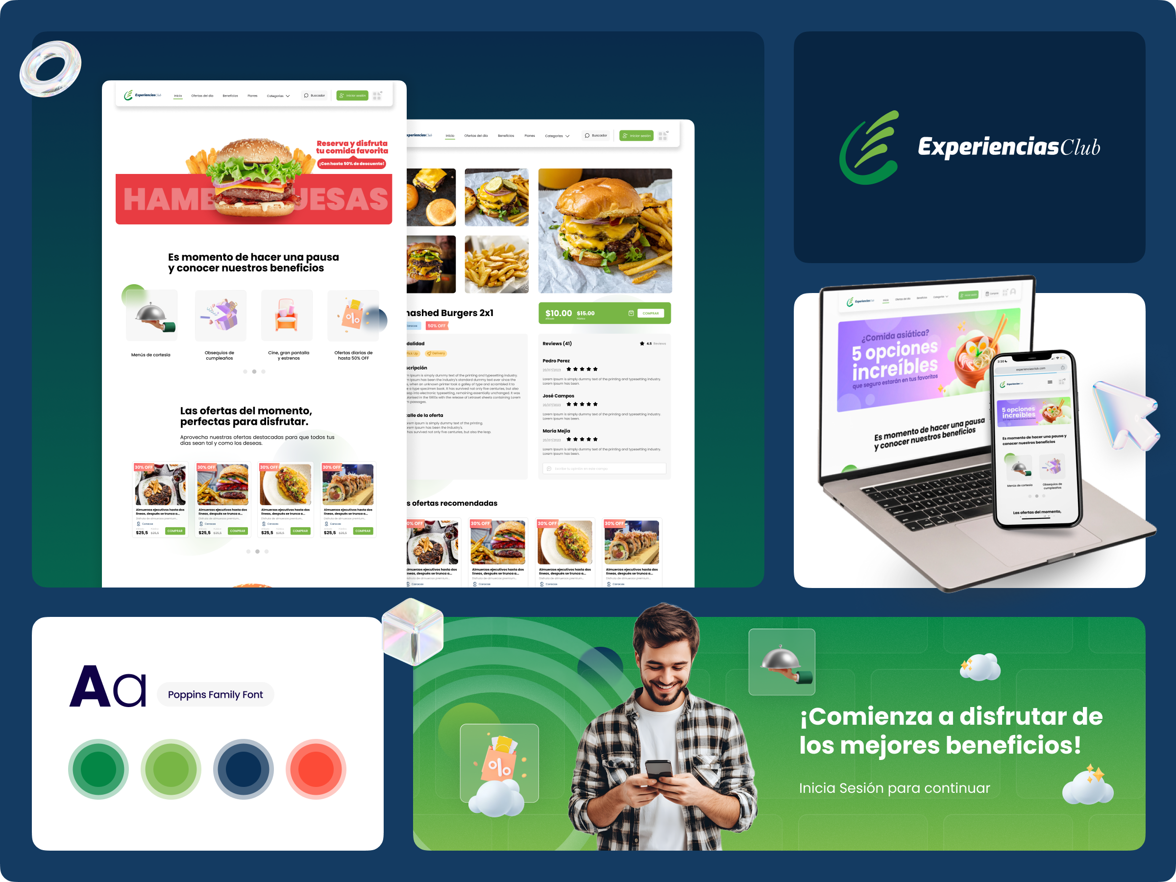 Modern gastronomic web page design