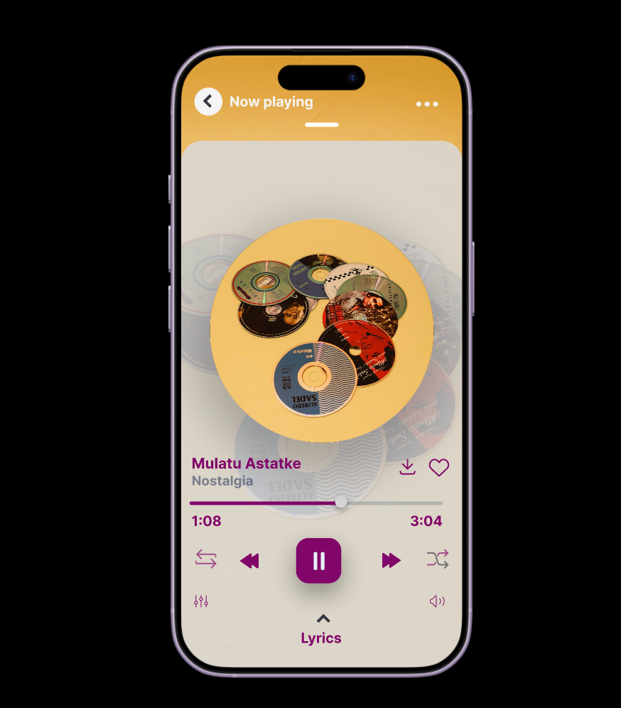 Single Music Player UI