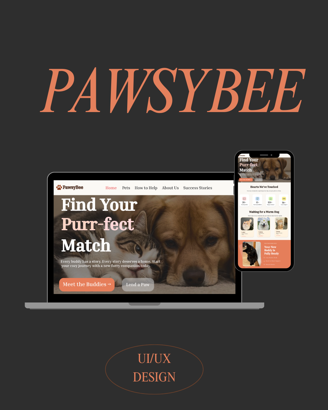 Pawsybee 3d animation branding graphic design logo motion graphics ui
