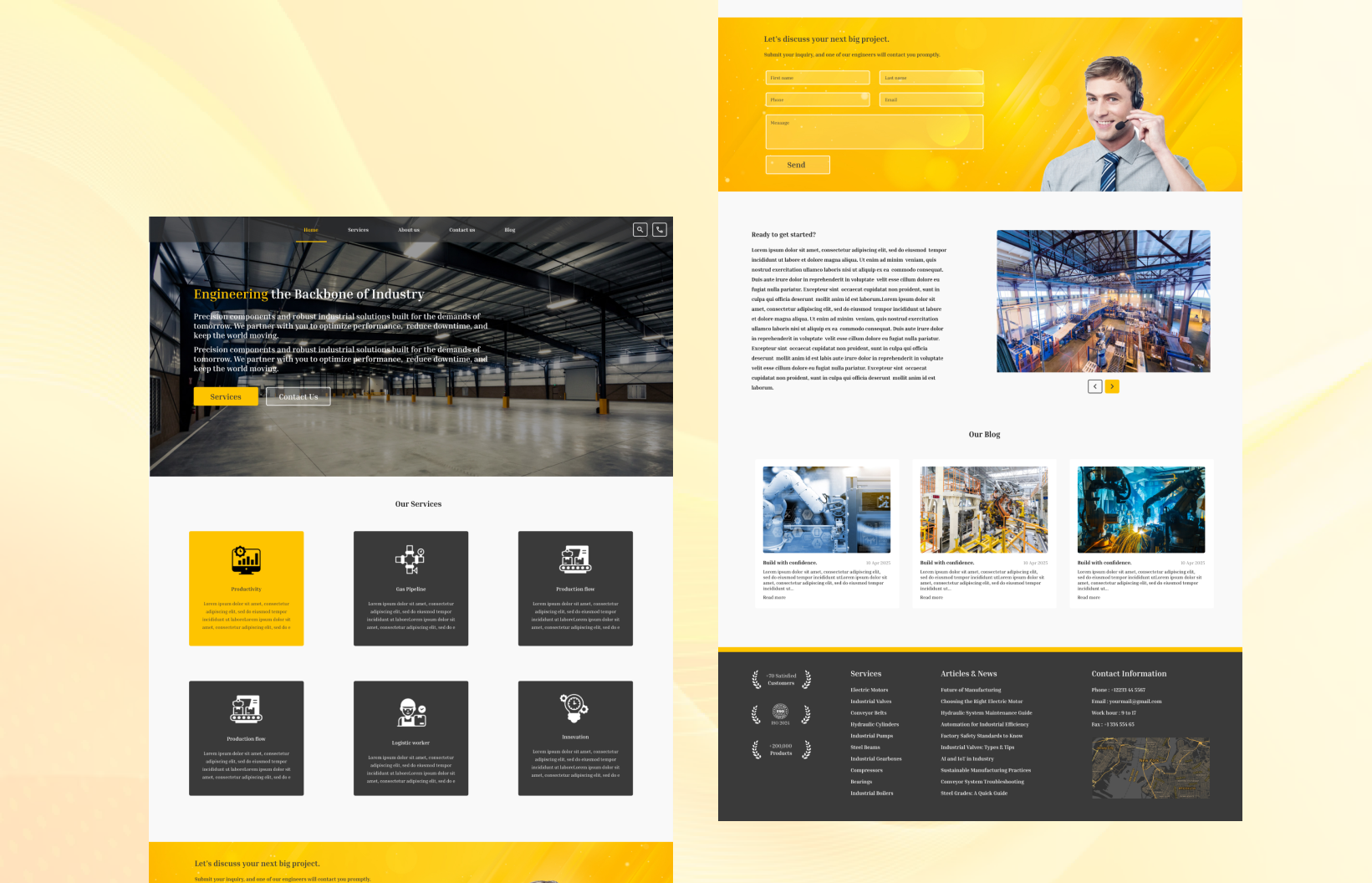 Industrial website design