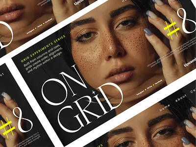 Grid Exploration - 08/08 branding grid system hero section layout on grid typeface typography ui