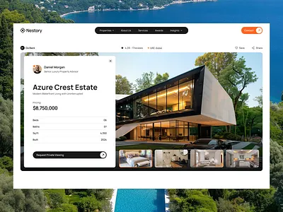 Nestory - property details page appfolio property property management property management website real estate real estate website rently saas single home portfolio ui ux web design website design website redesign