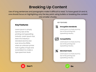 Breaking Up Content branding content design ui design uiux ux design