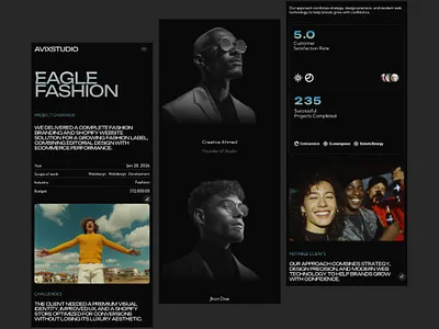 Responsive Framer Template for Studio & Agency agency case study design mobile portfolio responsive studio team template ui web design
