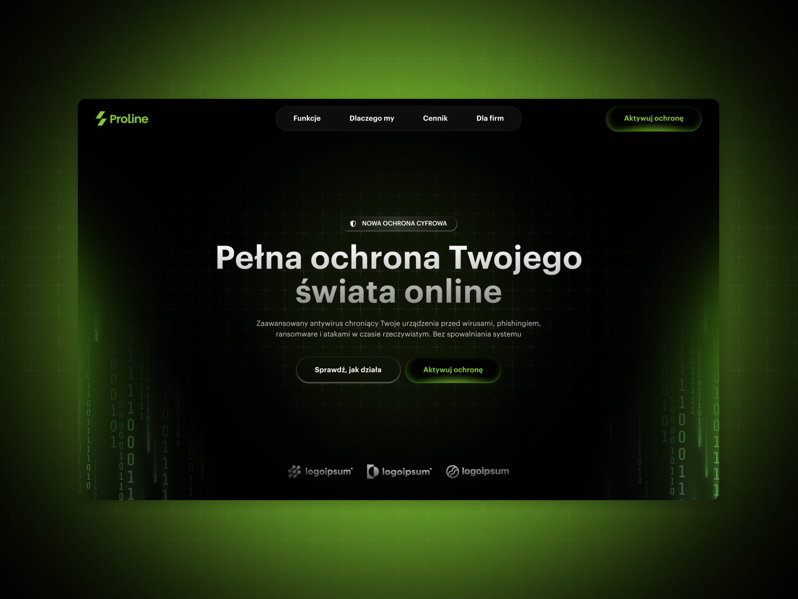 Antivirus SaaS – Desktop & Mobile Hero cybersecurity darkui mobiledesign productdesign saas techdesign ui uidesign webdesign