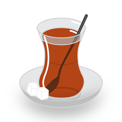 Turkish tea illustration vector