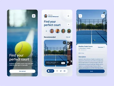 Sports Court Booking UI booking app mobile app sports ui ui design ux design