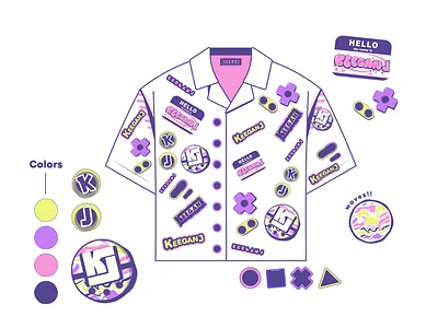 KJ Pokemon button up shirt 90s console 90s illustration 90s vector mockup illustration pokemon retro console