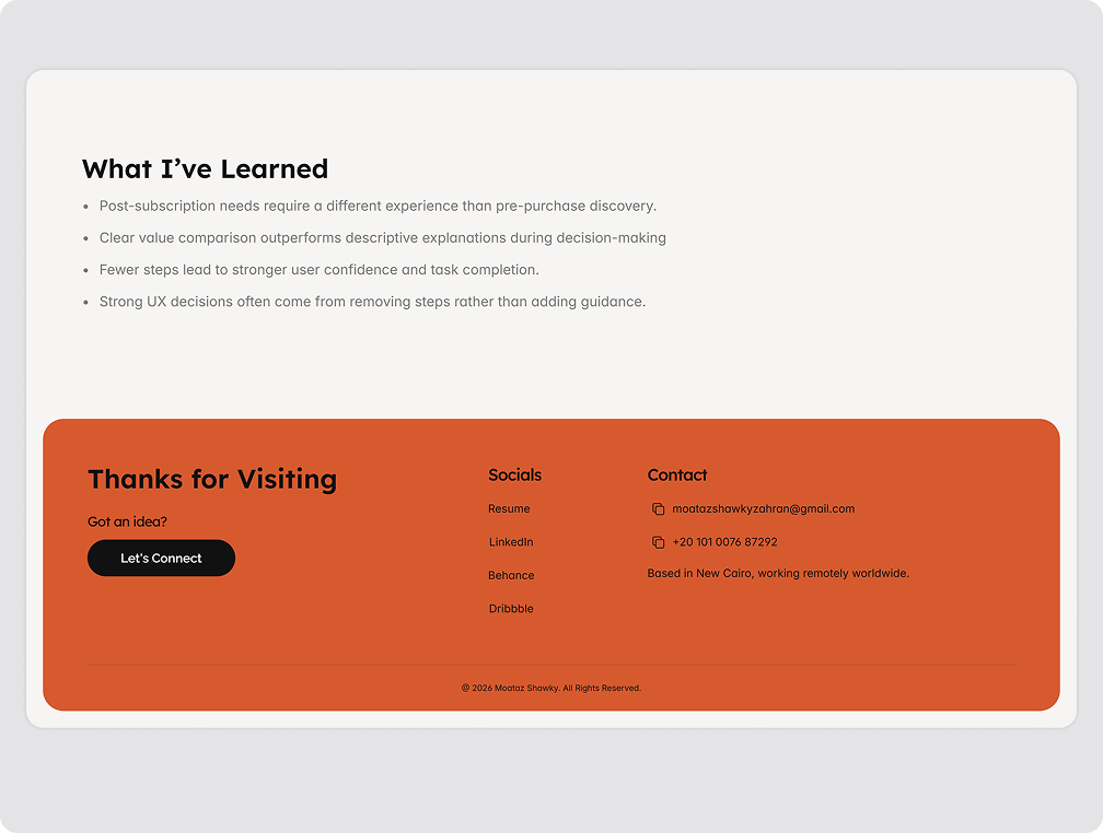 My Personal Portfolio Footer branding footer portfolio product design ui ui portfolio uiux uiux design uiux portfolio ux ux design ux portfolio