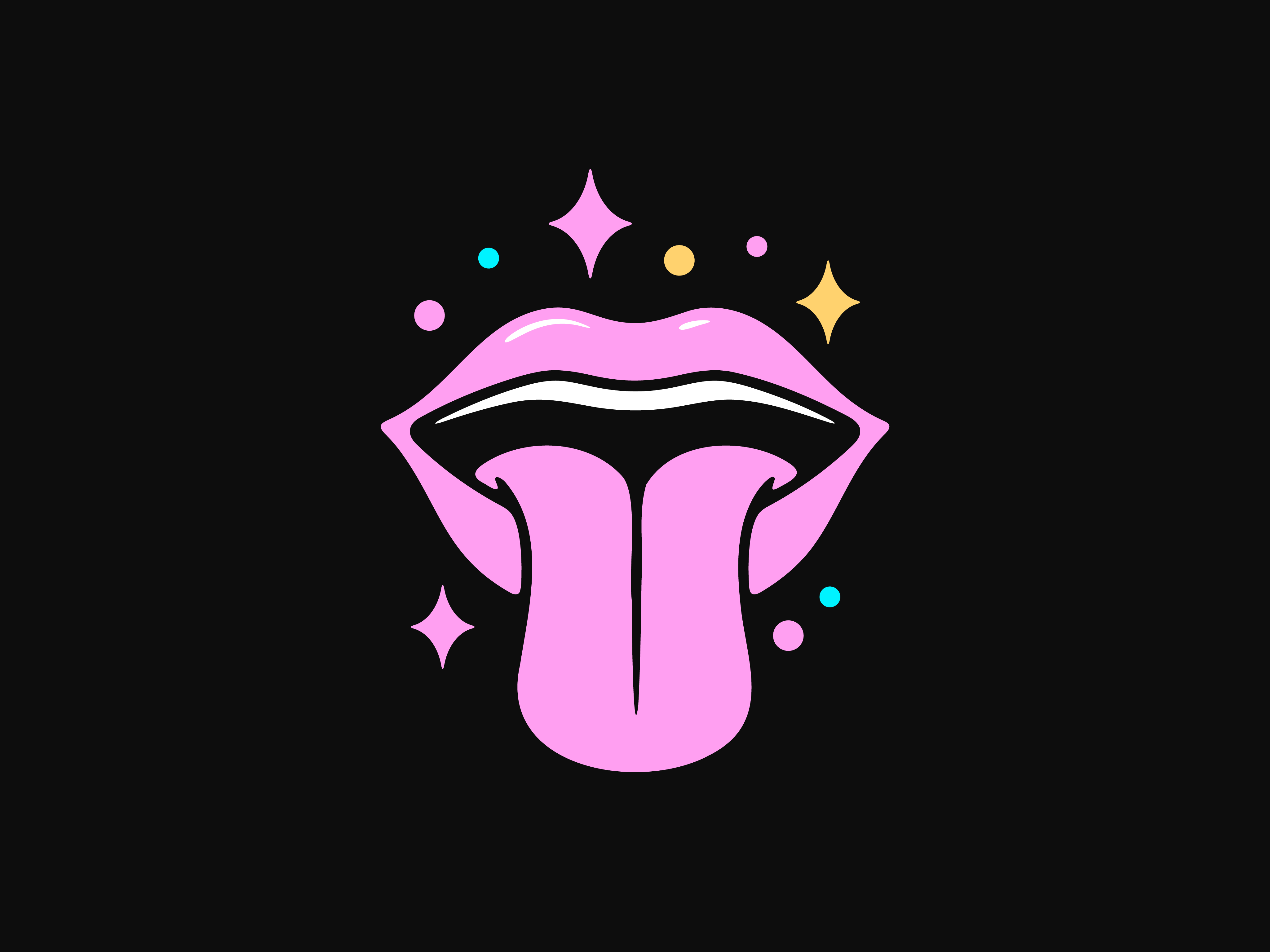 Rave Lips Illustration