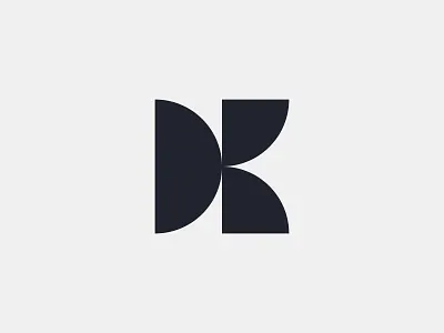 Minimal Geomatric Letter K branding creative design geomatric graphic design logo logo design logotype minimal