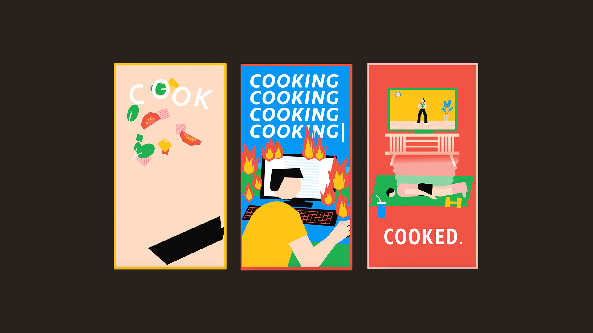 COOK 2d animation after effects animated video animation character animation design illustration motion design social media typography animation