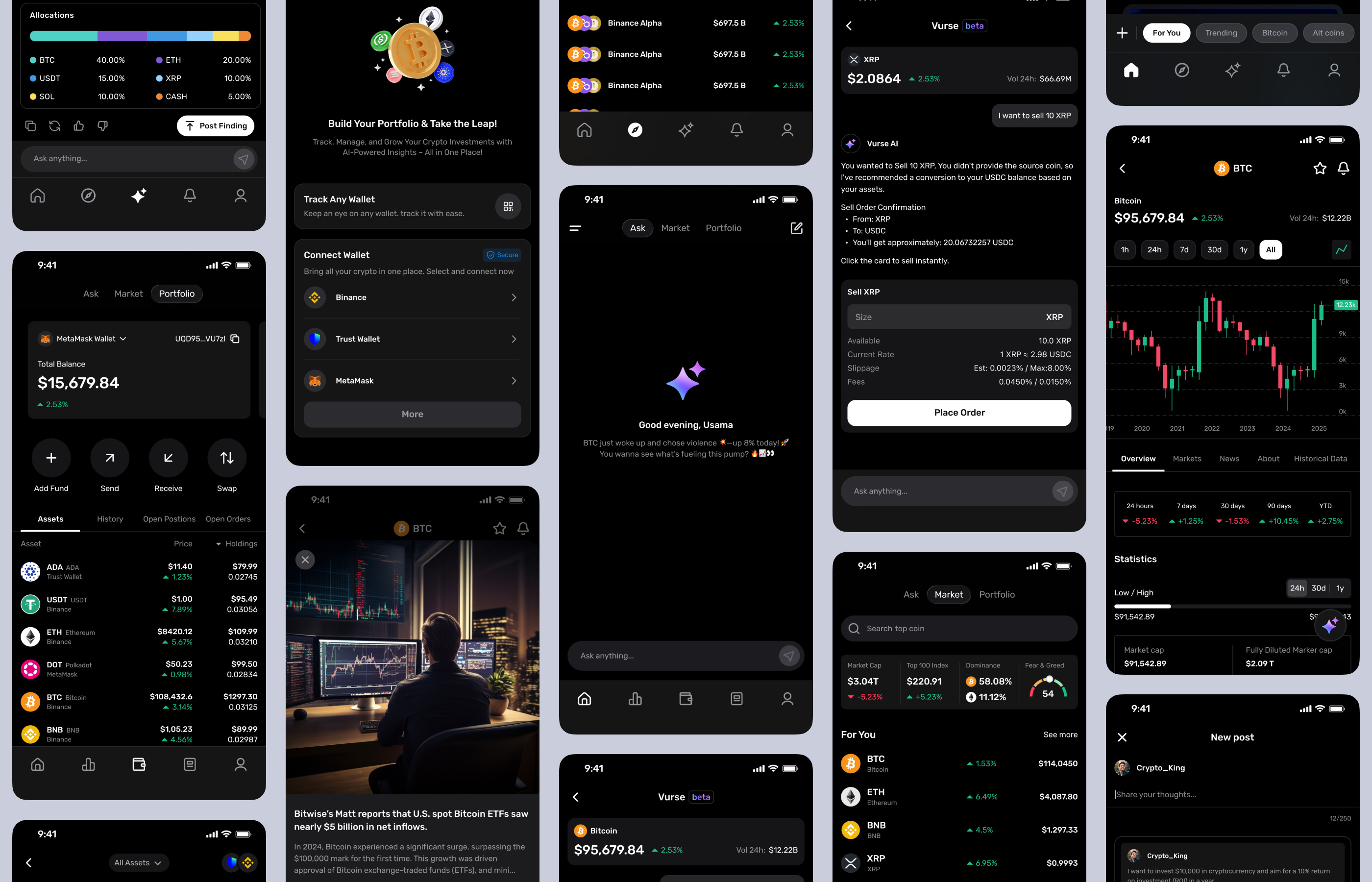 AI Mobile App Experience Design ai app design figma fintech ui usamafolio
