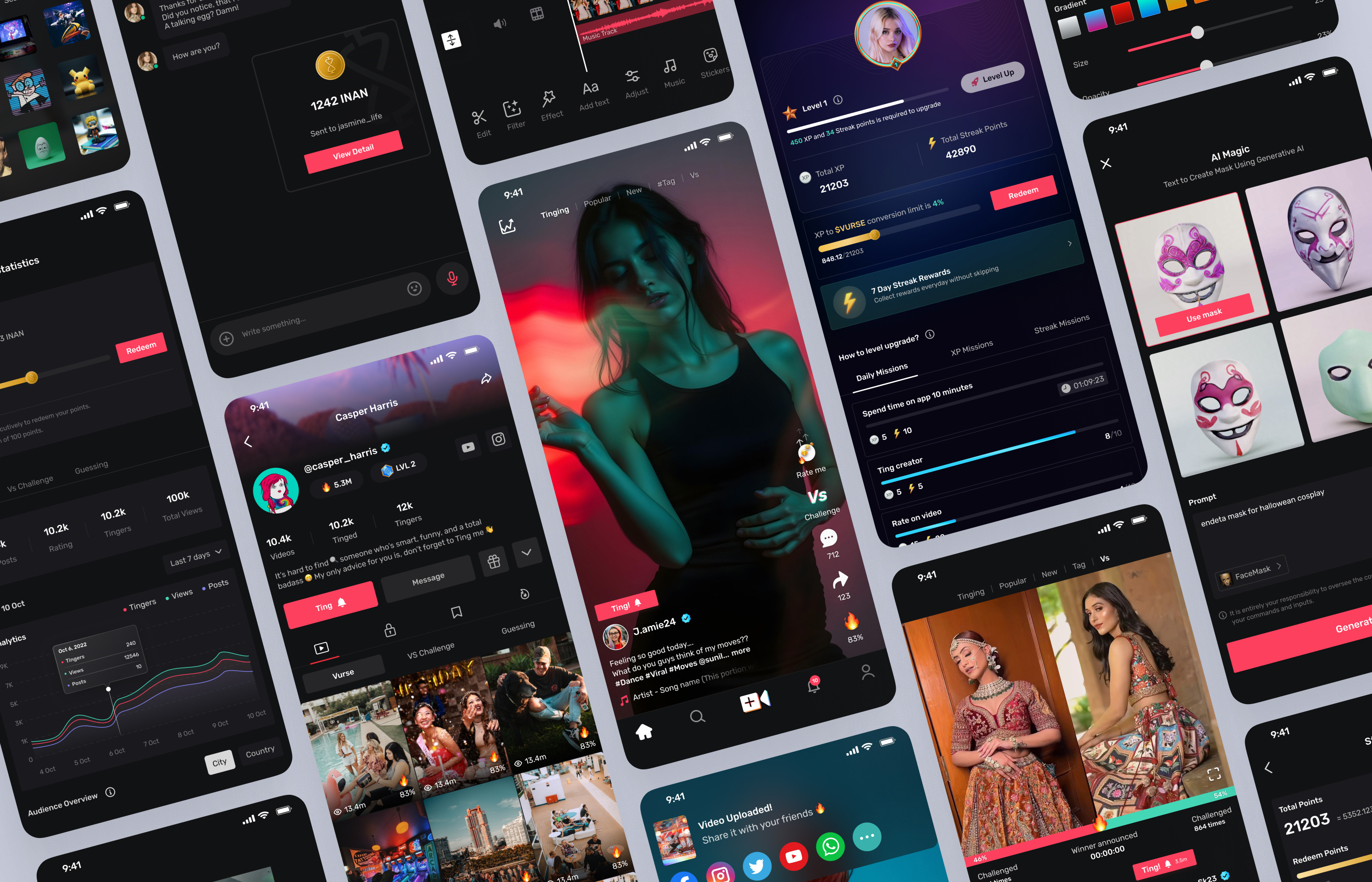 Web3 Social App UI ai design figma fintech ui usamafolio