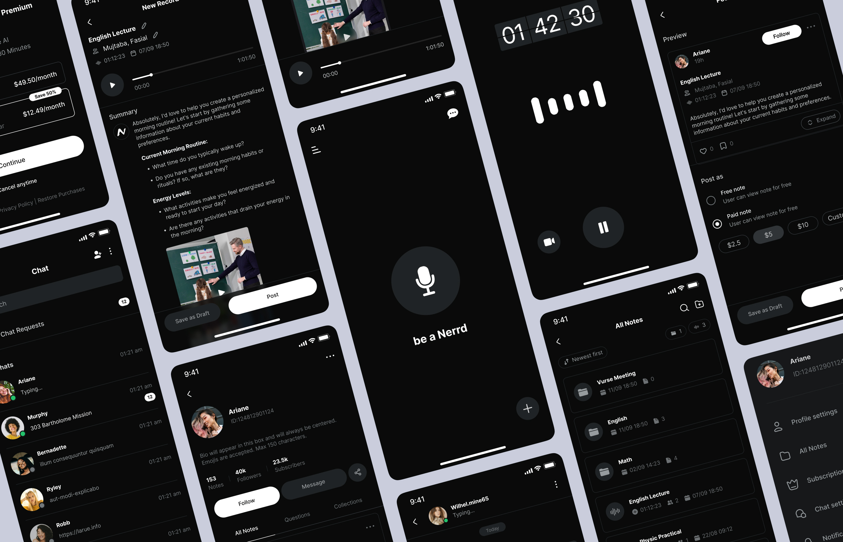 AI Assistant Mobile App UI ai app design figma fintech saas ui usamafolio