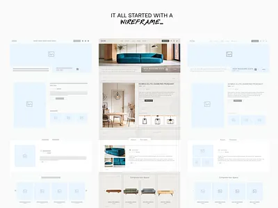 It all started with a wireframe… design graphic design homepage landingpage pdp ui ux website wiraframe wireframe
