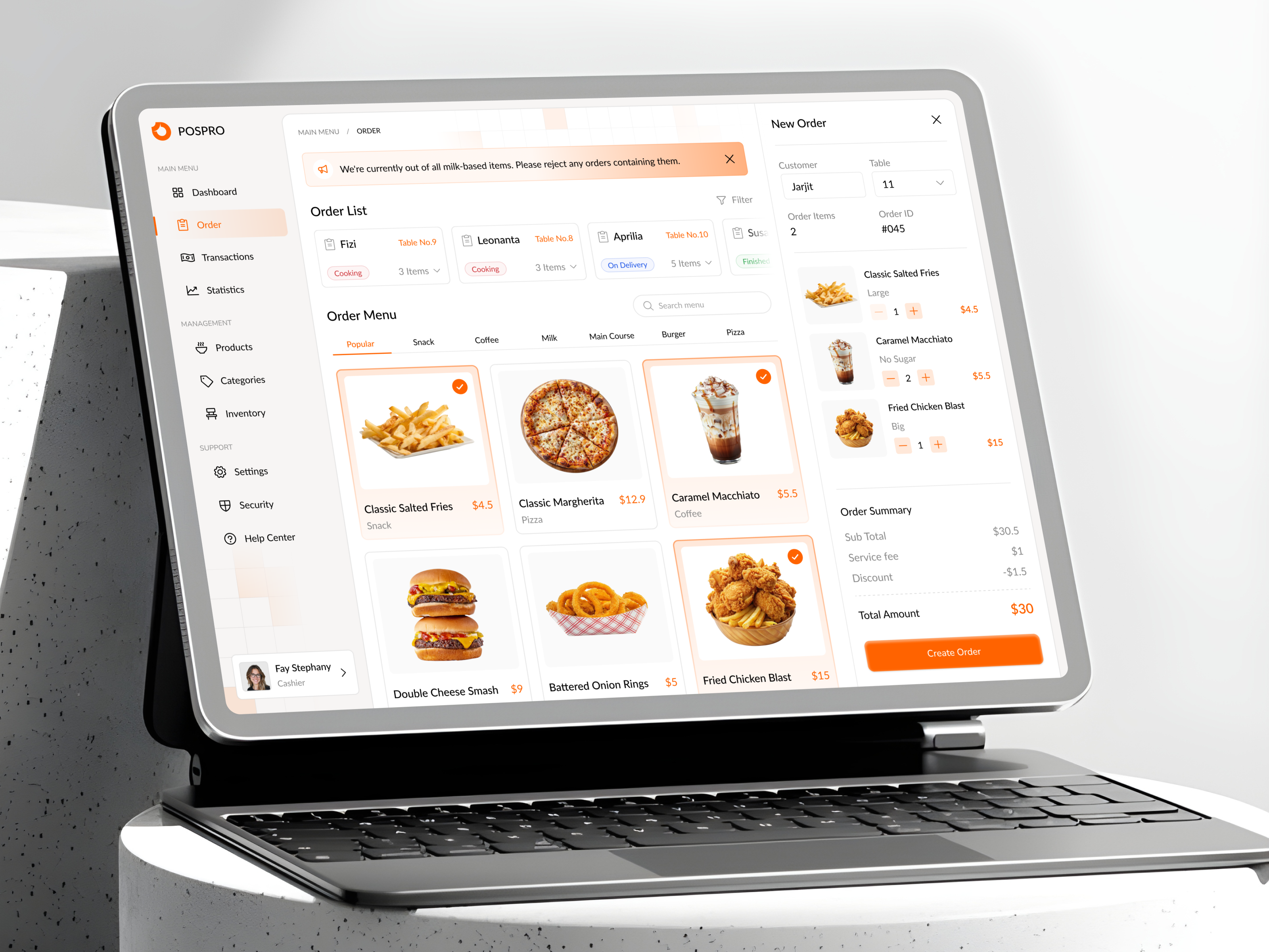 Example of POSPRO - Smart Cashier App