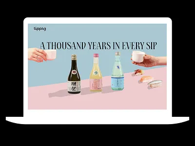 Tippsy Sake Landing Page branding ecommerce landing page refresh shopify