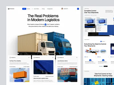 Tracklane - Logistic Expedition Shipment Company agency company container delivery expedition framer landing logistic page service shipment trade truck ui webflow website wordpress