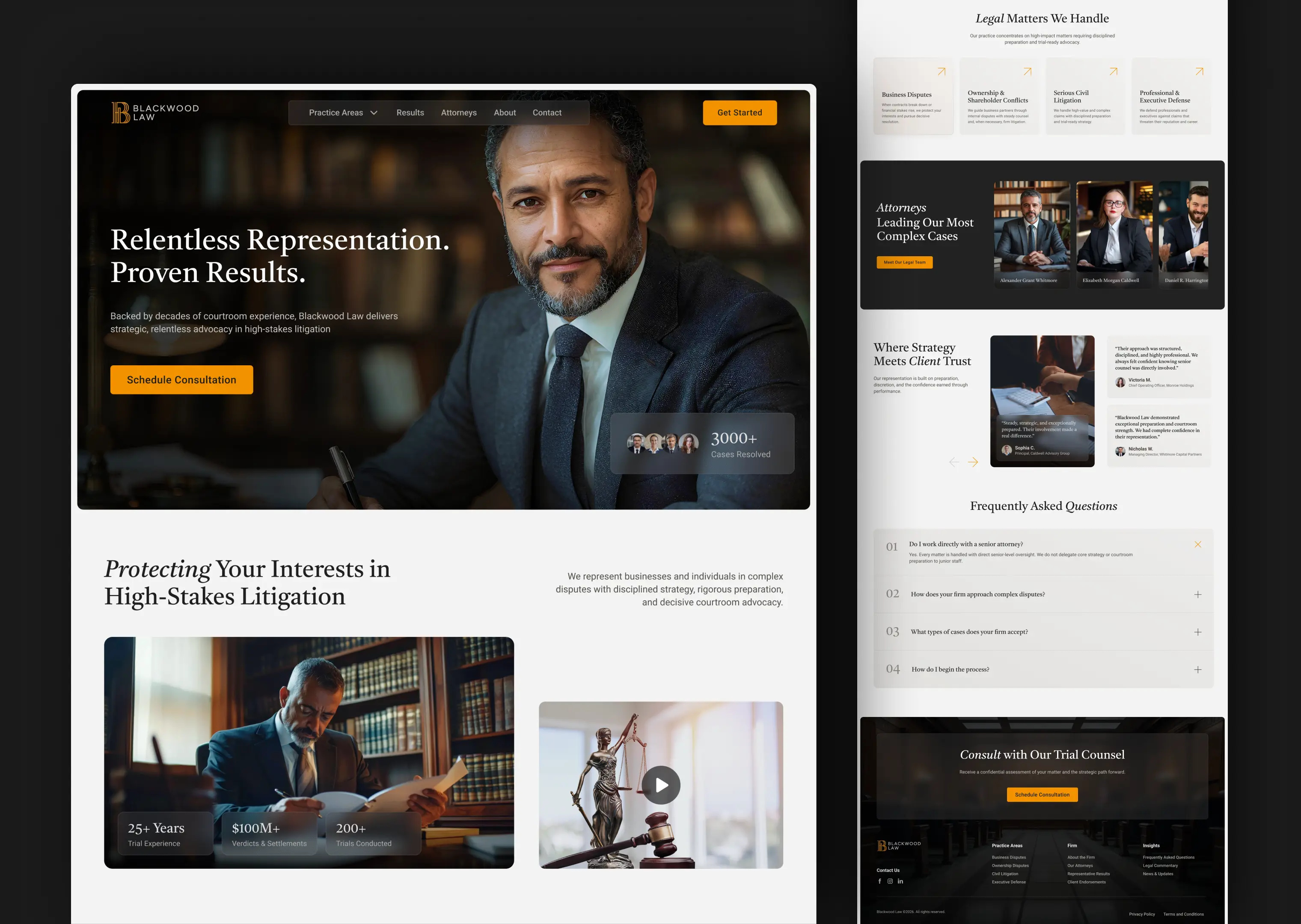 Blackwood Law - Premium Law Firm Website Design