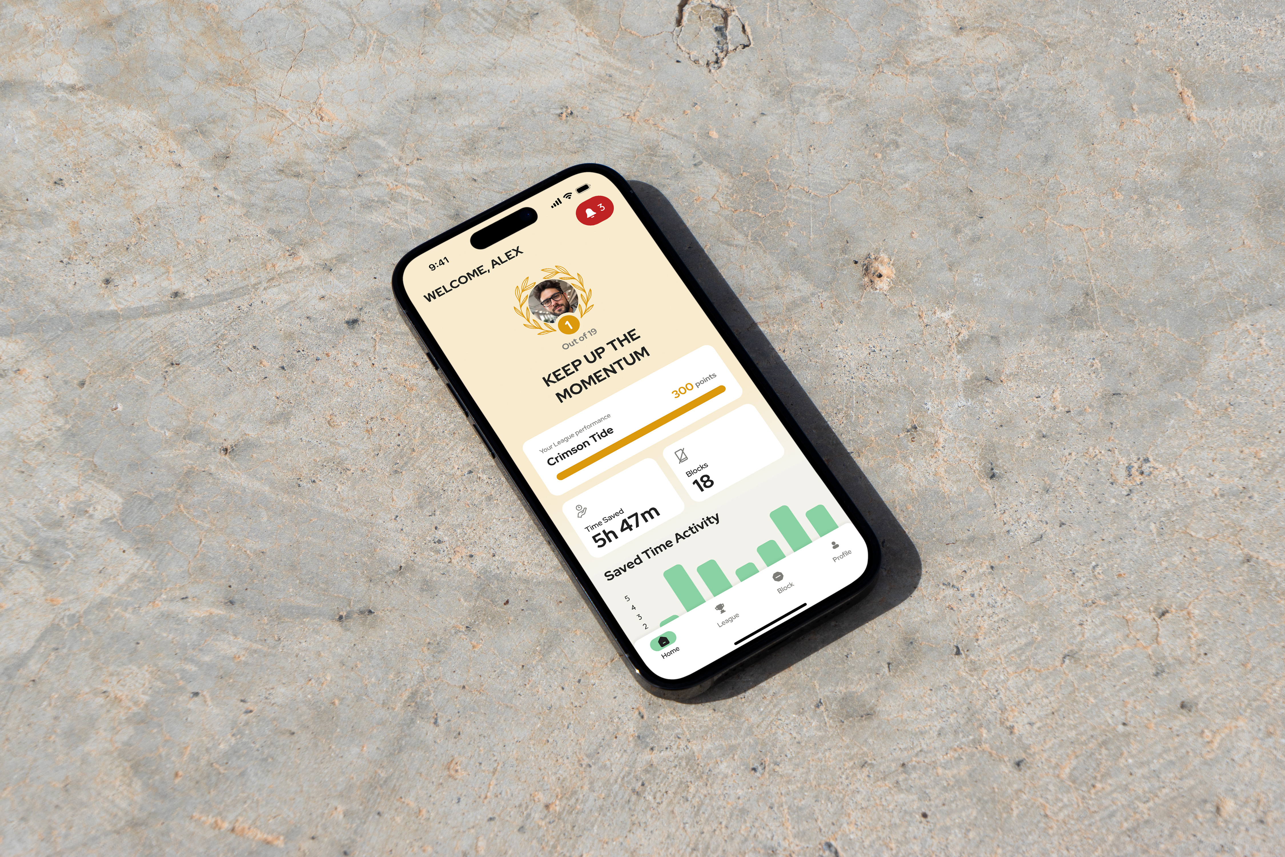Social Media Apps Blocker & Time Saver analytics block app blocker blocking bottom sheet charts competetion dashboard league parental control profile social statistics stats ui winner