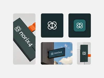 Norix4 Visual Bento brand brand identity branding clover logo concept design futuristic logo geometric logo geometry logo identity logo logomark lucky logo modern logo startup logo visual identity