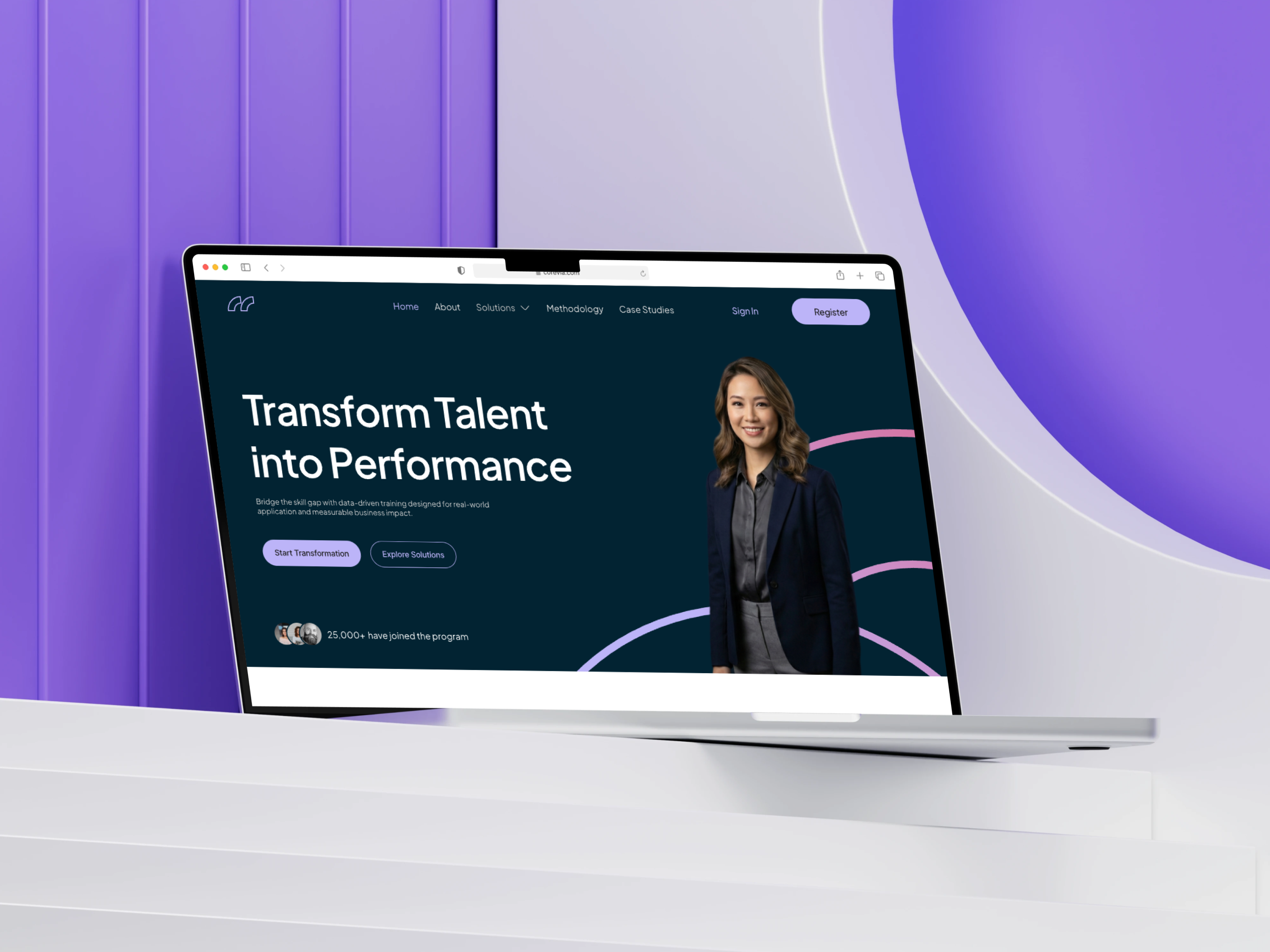 Corevia - Corporate Academy Website academic coorporare corevia graphic design responsive web design scalixa studio training ui design ux design webdesign