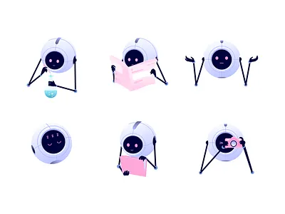 FintechDB Bot Mascotte Design bot branding character cute flat illustration mascotte