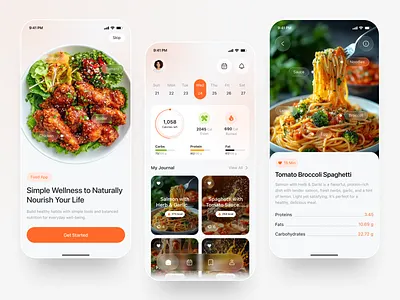 AI Food & Wellness App ai app app app design app ui calorie tracking diet app diet app design diet plan diet plan app diet planner app diet tracking mobile app mobile app design mobile app designer mobile app ui nutrition nutrition app nutrition app design nutrition app ui