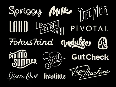 Wordmark Design Collection hand drawn hand lettering lettering ligature logo logo collection logo designer logo grid logotype script type typography wells wells collins wells collins design wordmark wordmark logo