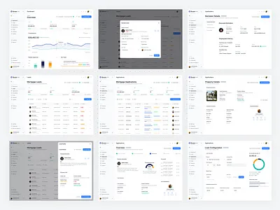 Mortgage CRM crm interface mortgage product service startup ui ux web