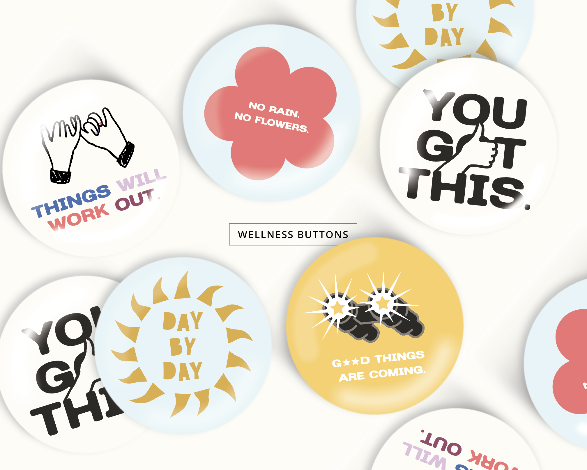 Wellness Buttons - Kappa Alpha Theta