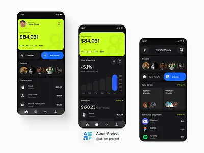 Ewallet - Mobile App OnUI atrem project dashboard figma landing page mobile app ui uiux user interface ux web design