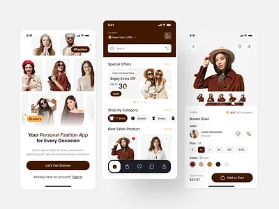 Fashion Ecommerce Mobile App UIUX Design | Clothing Store App app design app designer clothing app designs clothing brand app ecommerce app fashion app fashion ecommerce app fashion mobile app fashion store app figma mobile app designer online shopping app online store app ui uiux design user experience user interface ux